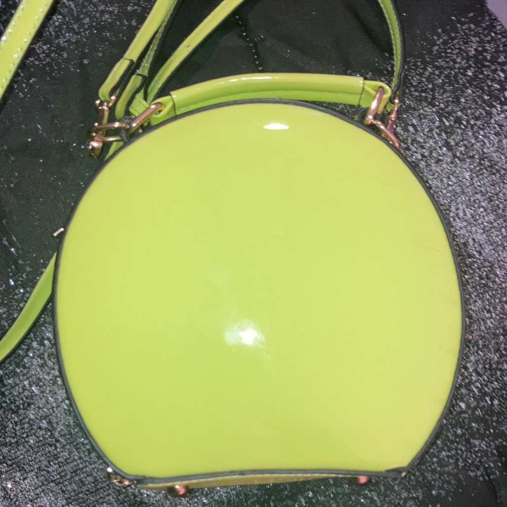 Neon lime colored bowling bag !